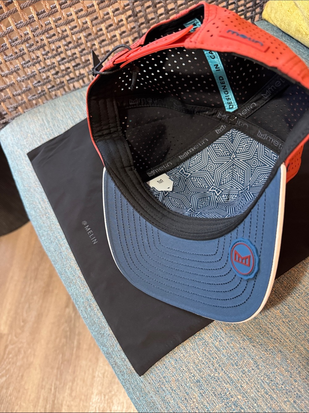 Melin Brand **CEL EXCLUSIVE IRVINE** Two-Tone Red and Cream Snapback Hat - Picture 14 of 17